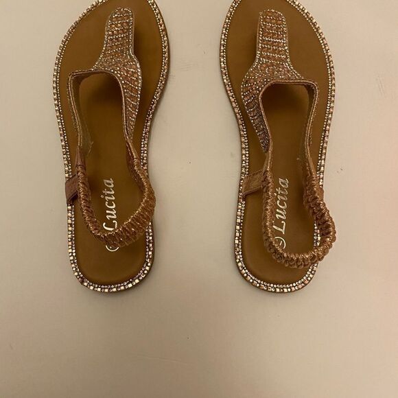 Lucita Shoes open toe Rhinestone Sandals - Picture 3 of 7
